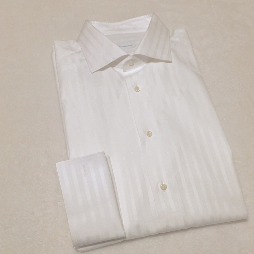 Recent Ermenegildo Zegna White Dress Shirt 46 / 18